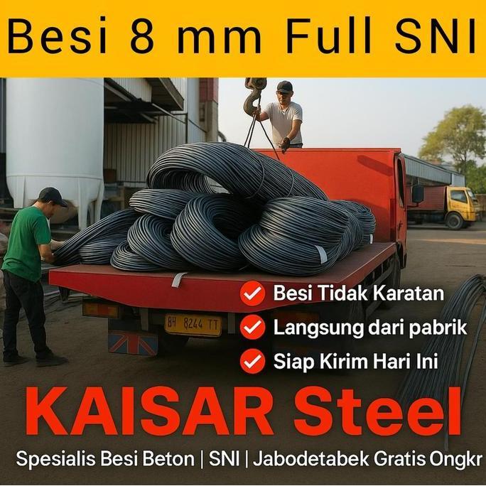 Besi beton 8 mm polos Full SNI ( Sertifikat )