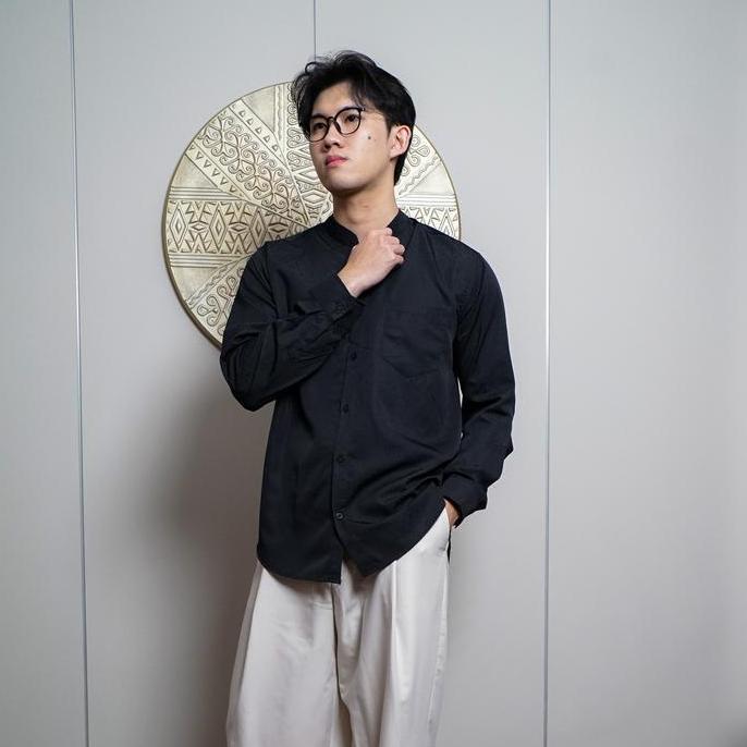 Cupachino Tifa Kemeja Koko Lengan Panjang Slimfit Woven Emboss