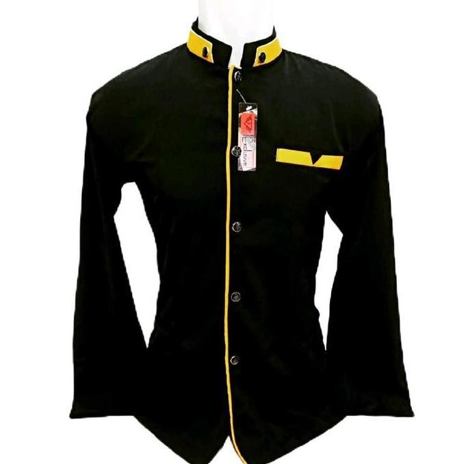 JASKO LIS POLOS PRIA DEWASA Baju Koko Pria Dewasa Ukuran Jumbo BSize Bahan Tebal Lembut Model Kanton