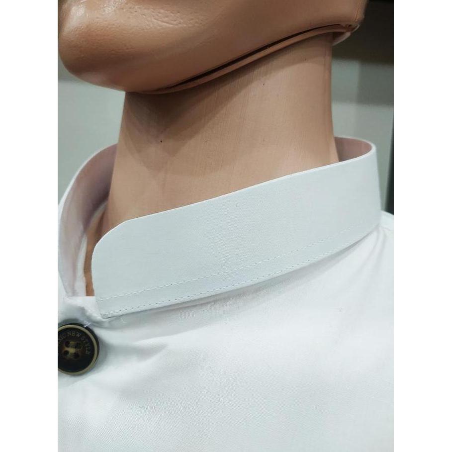 Baju Koko Pria Dewasa Putih Polos Merk Dobha Koko Haibah Model Terbaru Kancing Katun