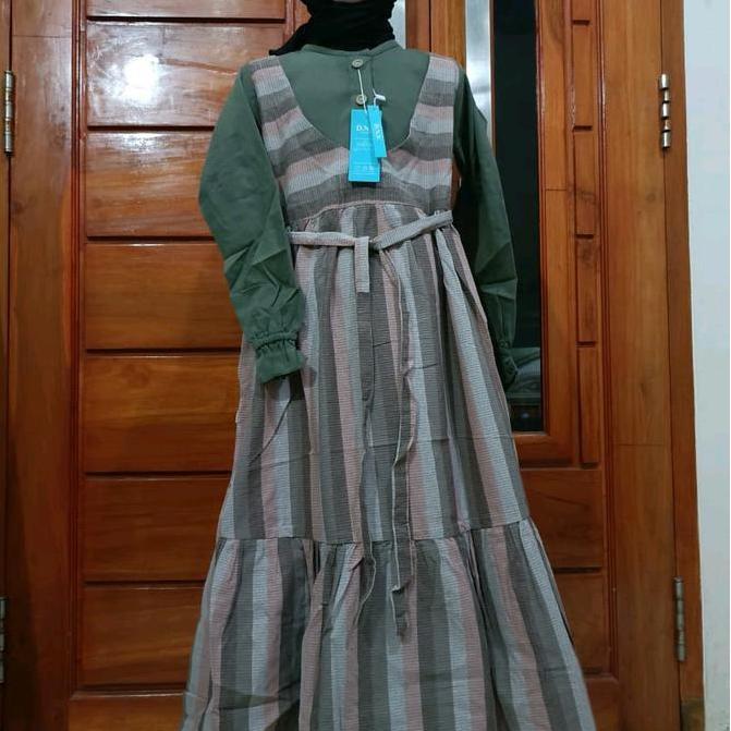 gamis anak katun triset Dress Muslim Katun