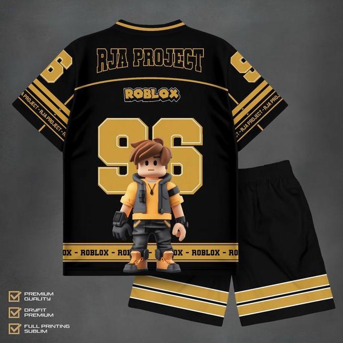Setelan Jersey Roblox 96 Kids Outfit Keren | Setelan Anak Roblox 96 Full Printing Premium Dryfit | B