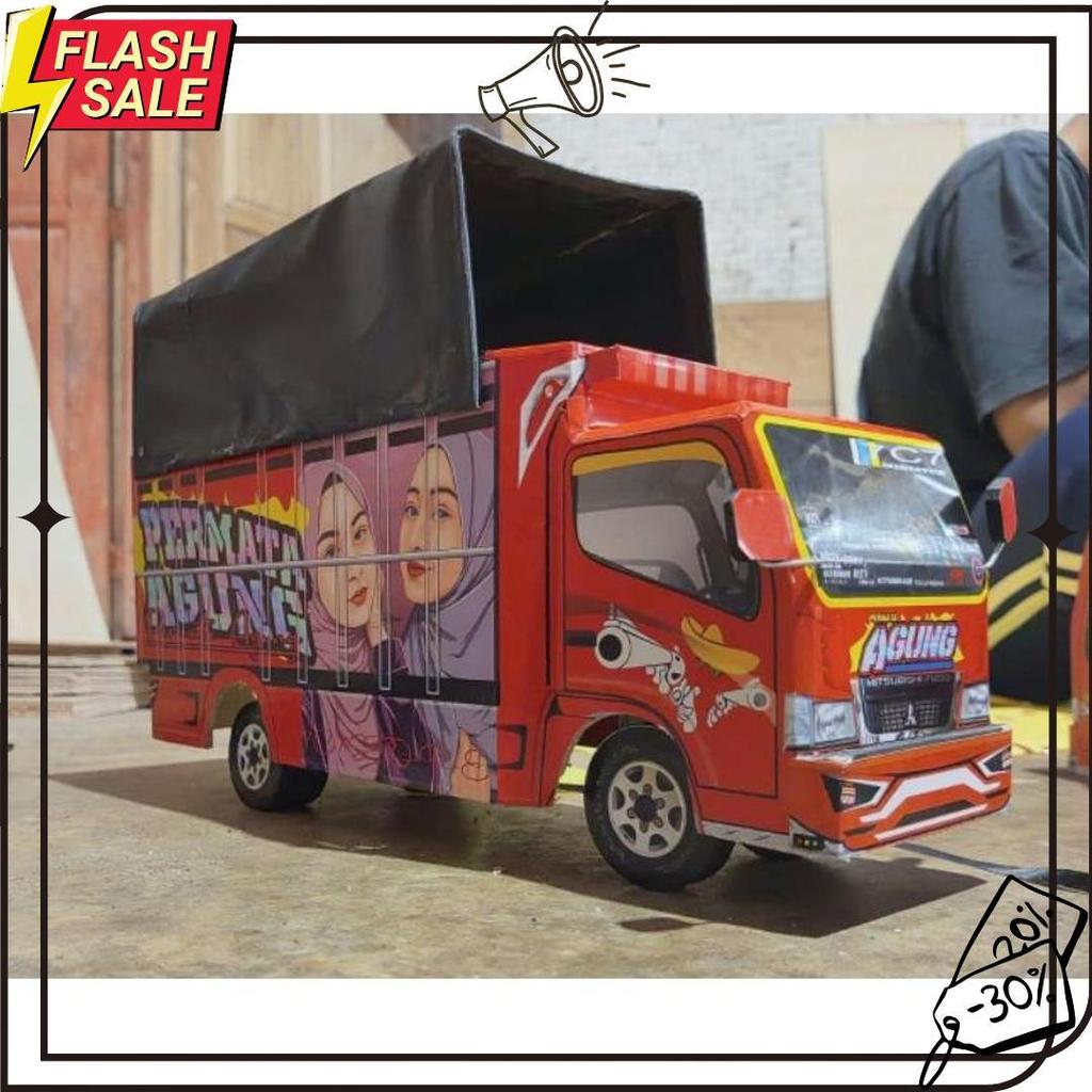 Cod Miniatur Truk Oleng Permata Agung Variasi Terpal, Trek, Trak, Truck Oleng Miniatur, Truk Oleng K
