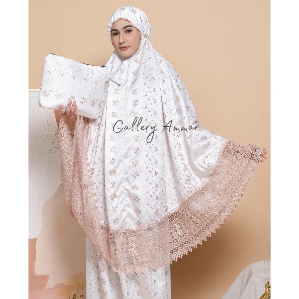 AMMAR - Mukena Dewasa Renda Mewah Sutra Millo