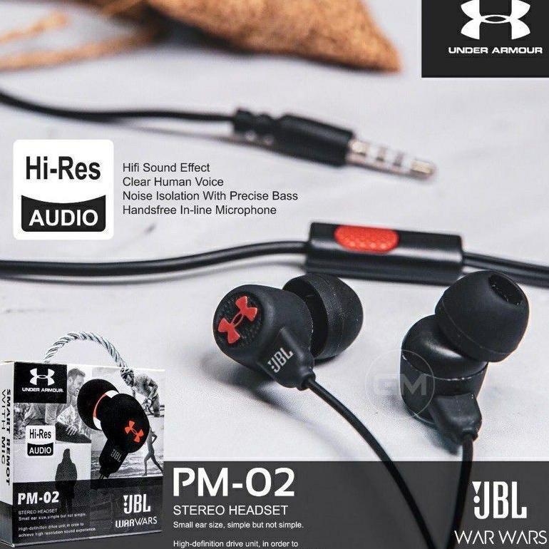 best sale <promo> jbl pm-02 ori headset hi-res audio stereo super bass ada mic bisa buat telp earpho