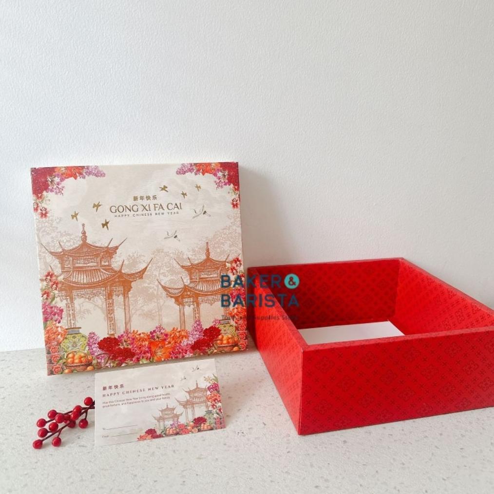 Diskon Imlek Imlek Box HUAT AH 22x22x10cm Kotak Kue Imlek Box Kue Kering Kue Lapis Surabaya Hampers 