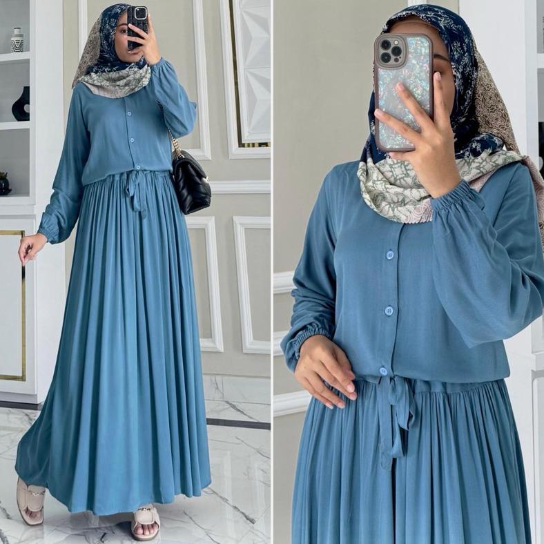 PROMO AURELIA dress by ZALFA OUTFIT / gamis polos / dress polos / gamis rayon