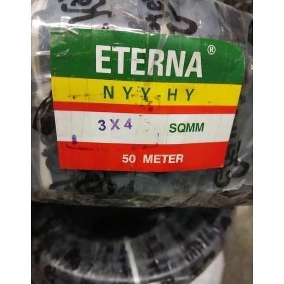 Promo Kabel Serabut Hitam NYYHY 3 x 4mm 3 x 4 mm Eterna 100m Diskon