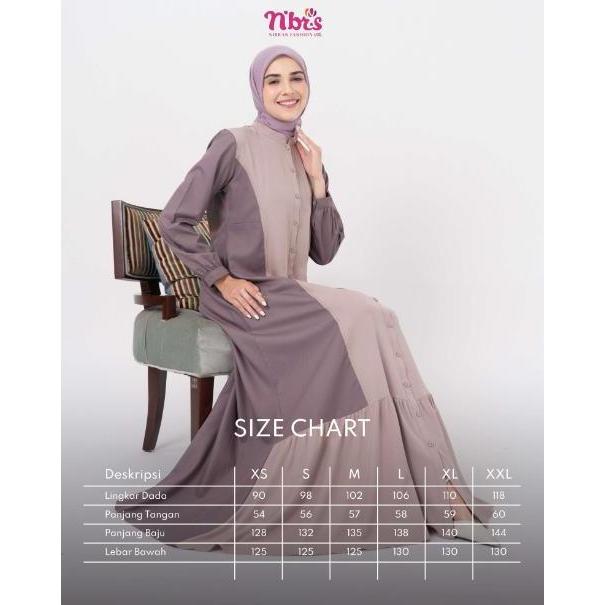 Resya 105 Gamis Nibras || Material Bahan Toyobo mix Shakila