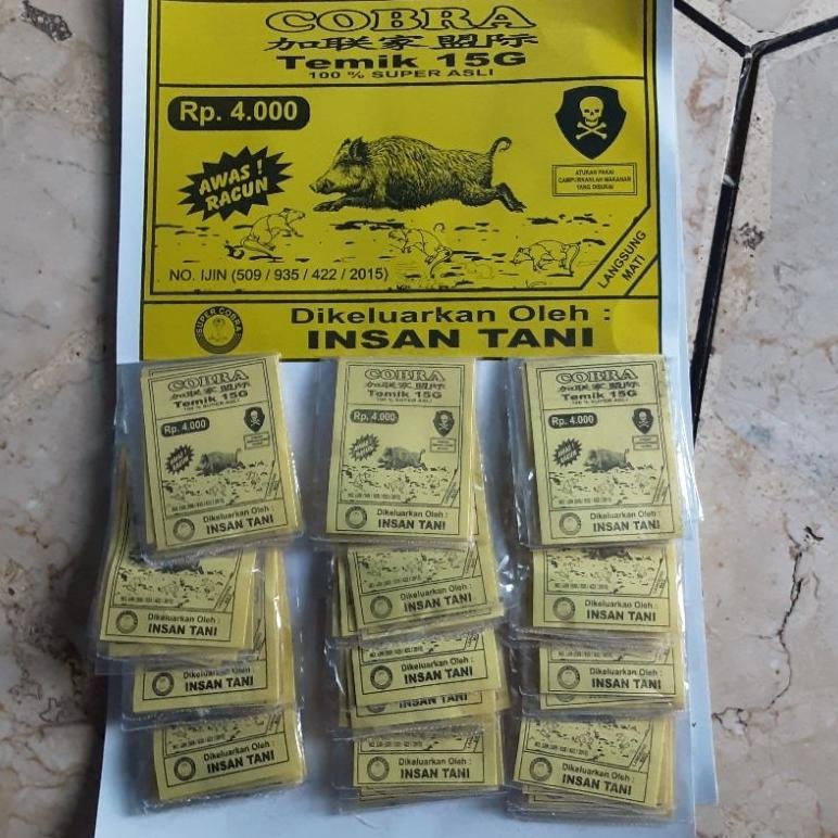 RACUN COBRA TIKUS DAN CELENG | RACUN COBRA TEMIK 15G RENTENGAN ISI 72 PCS