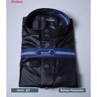 AL Haramain Jubah Remaja Dewasa Premium Polyester (07) Manset / Gamis Pria | Hitam Manset