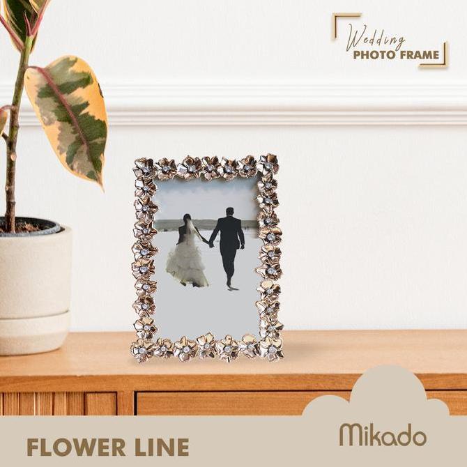 Photo Frame 4R Wedding / Frame Foto Couple / Frame Foto Flower Line PT