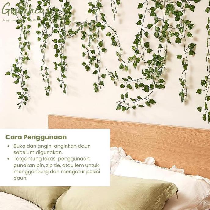 DAUN RAMBAT ARTIFICIAL Daun Rambat Plastik Gantung Daun Anggur Ivy Hiasan Dinding Kamar Aesthetic Ta