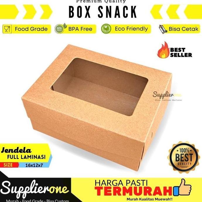 Orgnzr- Dus Snack Isi 25 / Dus Kue / Dus Cemilan / Box Makanan / Kotak Cemilan / Kema