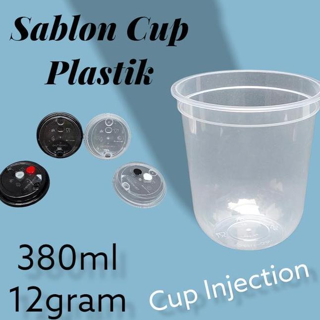 Sablon Gelas Cup Injection Cup Pp Inject 380Ml 12Gram Cetak Logo