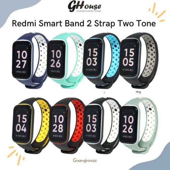 Strap Xiaomi Redmi Smart Band 2 Silikon Dua Warna Redmi band 2