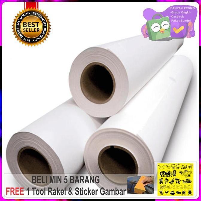 Stiker putih doff/mate / skotlet putih doff/mate