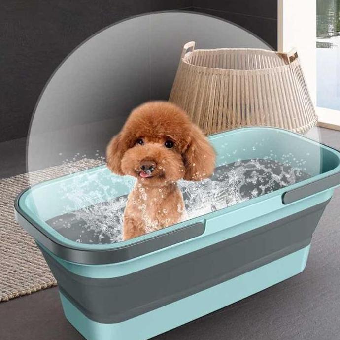 Ember Lipat 13 L Baskom Lipat Besar Portable Silikon Silicone Laundry GM