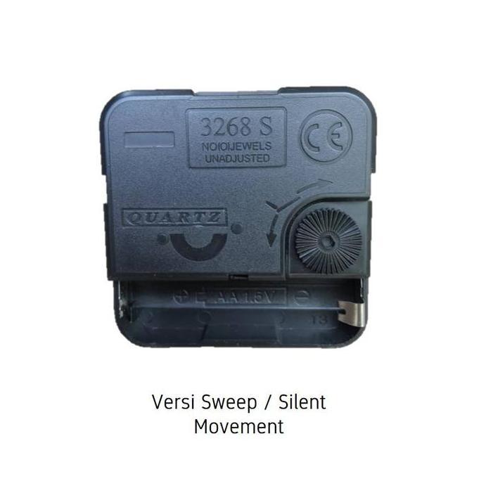 Mesin Jam Dinding Pantronic 3268 Free Baterai dan Jarum Jam