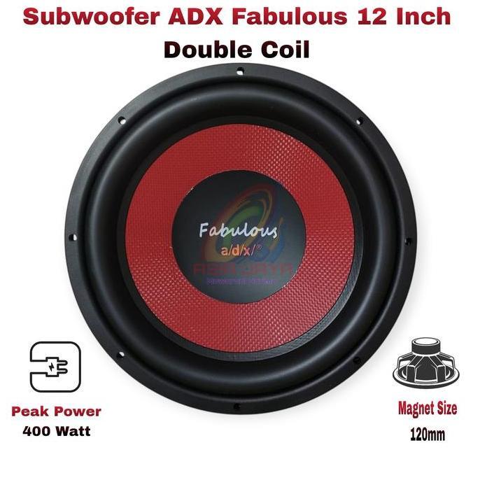 Subwoofer ADX Fabulous 12 inch Double Coil Merah Bass  Speaker terlaris