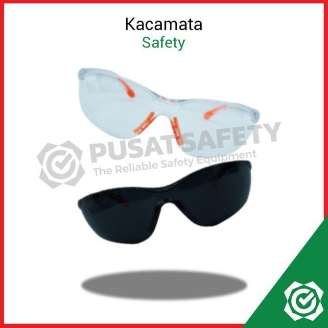 Amanaja- Kacamata Kerja Safety Proyek Hitam/Putih
