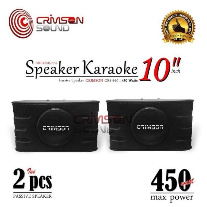 Speaker Karaoke 10 inch Crimson CRS-660 - 2 Way 3 Speaker Sistem terlaris