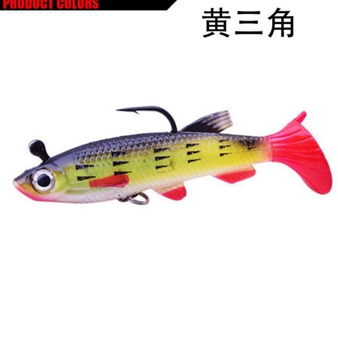 Langsungdapat- Umpan Pancing Ikan Soft Lure / Fishing Lure + Kail / Umpan Ikan Bahan Karet Silicon 8