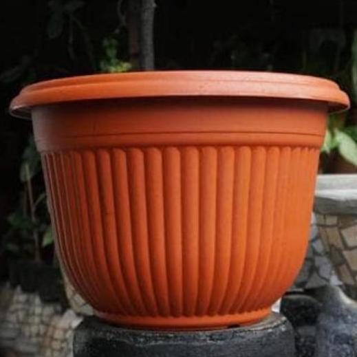 Tmn- Pot Plastik 40 Cm Coklat 817 / Pot Tanaman / Pot Bunga