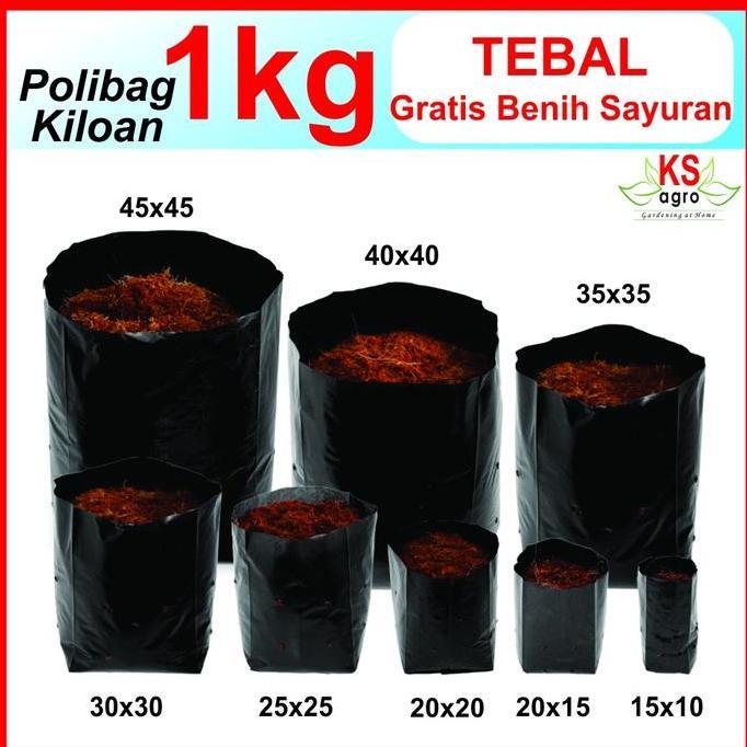 Tmn- Polibag/ Polybag 1 Kg, 10X15 15X15 2020 2525 3030Cm 40X40