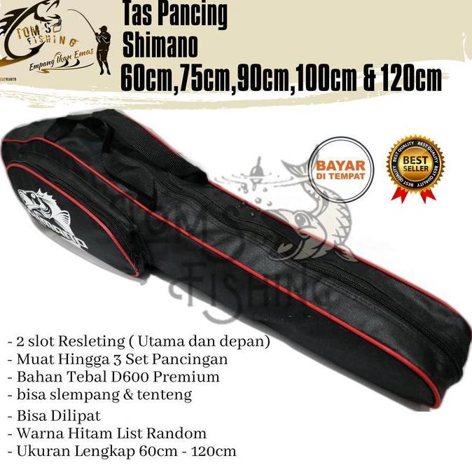 Langsungdapat- Tas Pancing Shimano 60Cm -120Cm Selempang & Tenteng (Bahan Tebal) Murah Berkualitas -