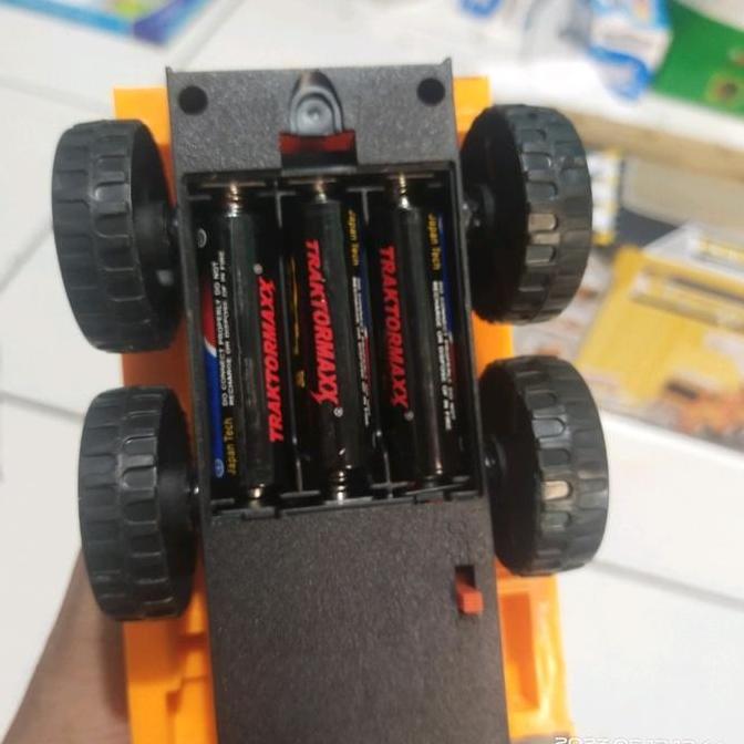 Lansungkirim- Mainan Anak Truk Konstruksi Molen Mixer Bump And Go Set Hadiah Baterai Lampu Mobil Con