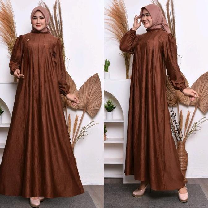 Gamis Pesta Silk Sutra Premium Dress Kondangan Terlaris Gamis Standar Jumbo Muslim Wanita Mewah