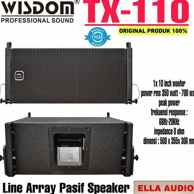 Wisdom TX110 Speaker Line Array 10"inch Pasif Speaker Wisdom TX 110 terlaris