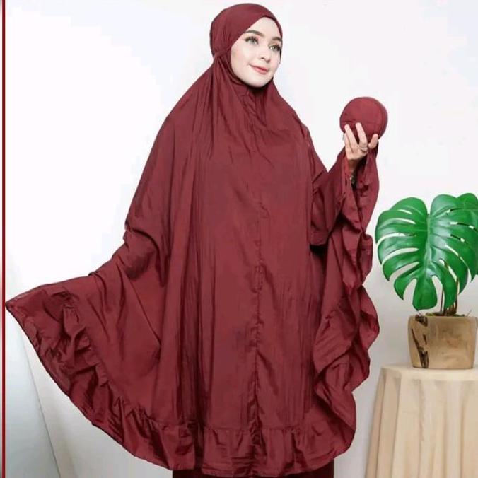 Mukena Parasut Premium/Mukena Travelling/Mukena Parasut bulat/Mukena parasut jumbo.