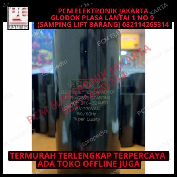DISKON KAPASITOR STARTING 270-324UF 250V 250VOLT 250 VOLT 324 UF MFD NOBBY 