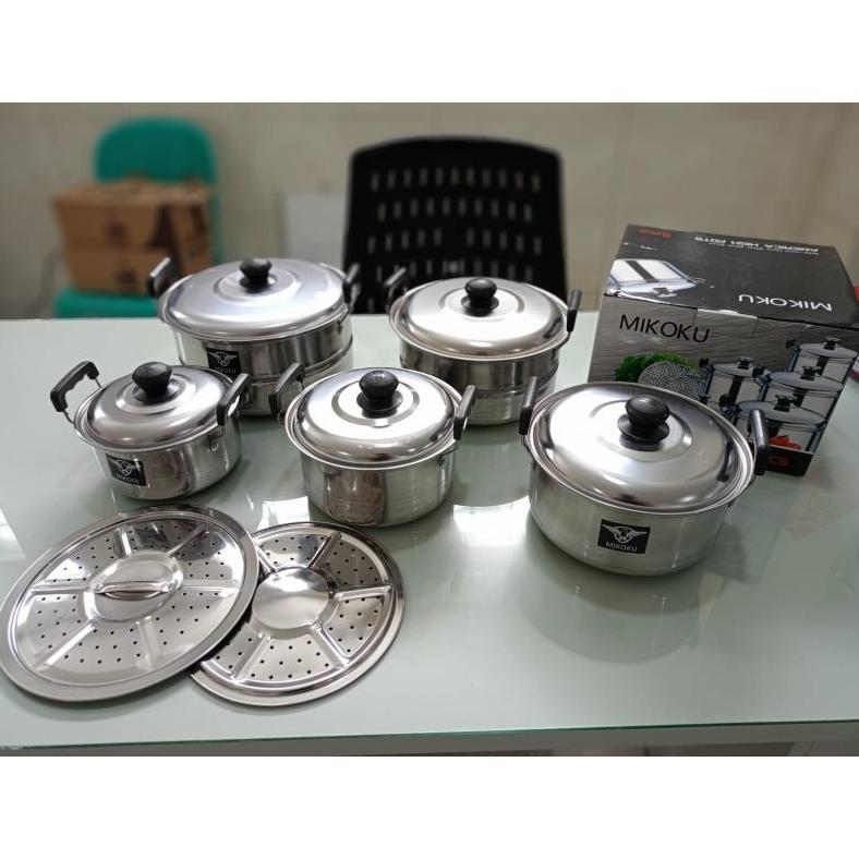 FREE ONGKIR PANCI SET 12PCS + STEAMER / PANCI STEAMER SET COOKWARE / PANCI SET STEAMER 12PCS