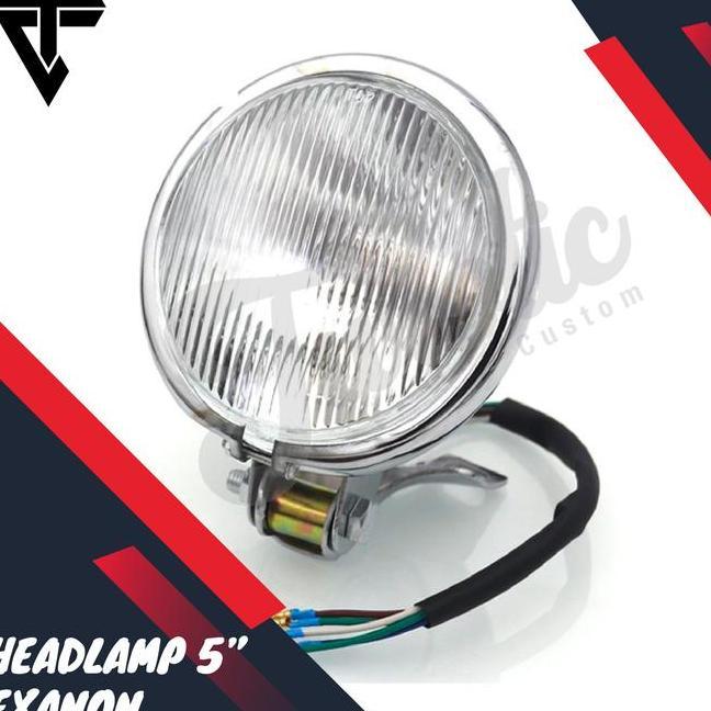 Headlamp Lampu Depan Motor Custom Exanon Japstyle Bobber Universal