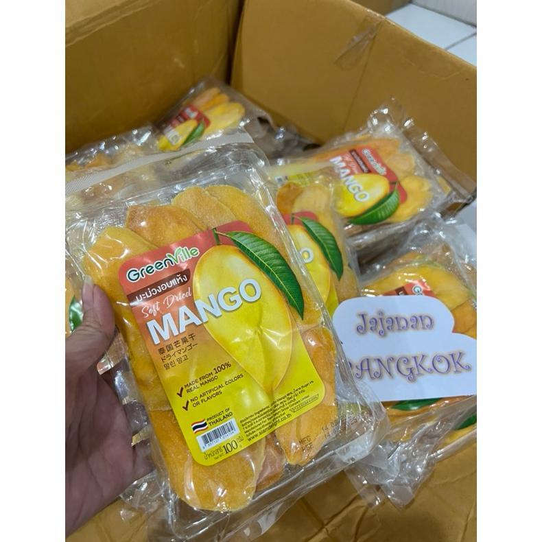 READY Dried Mango Thailand GREENVILLE 100gr dry mango snack Thailand Bangkok manisan mangga
