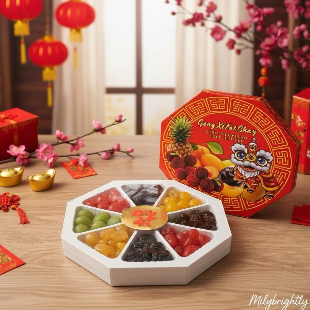 Manisan Aneka Buah Imlek Kotak permen aneka Imlek kotak box gift Imlek