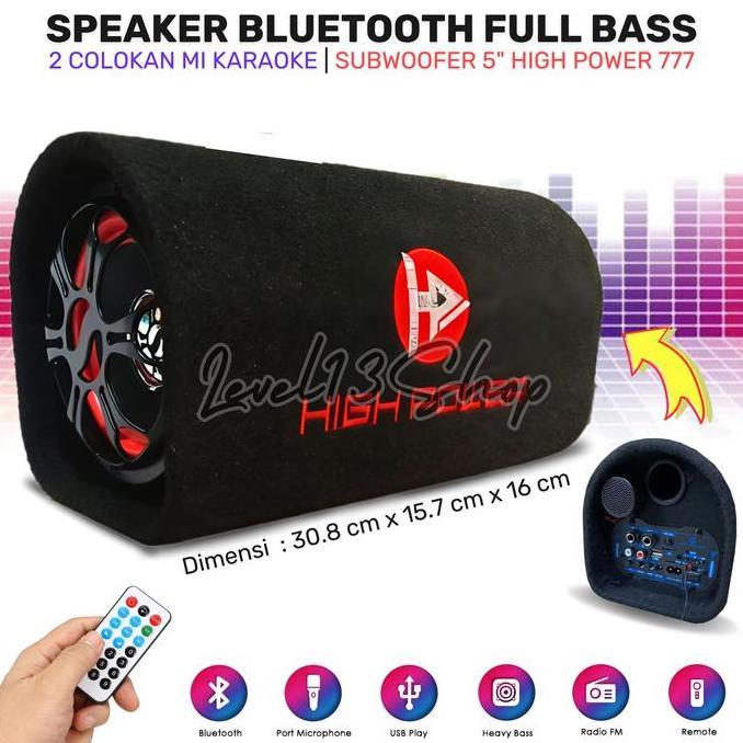 Speaker Aktif HIGH POWER 777 5 INCH Bluetooth Radio / Speaker Bluetooth / Subwoofer Speaker Aktif / 