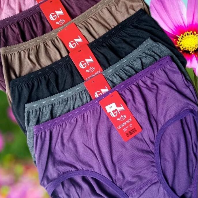 3 Pcs CD Wanita Golden Nick warna gelap