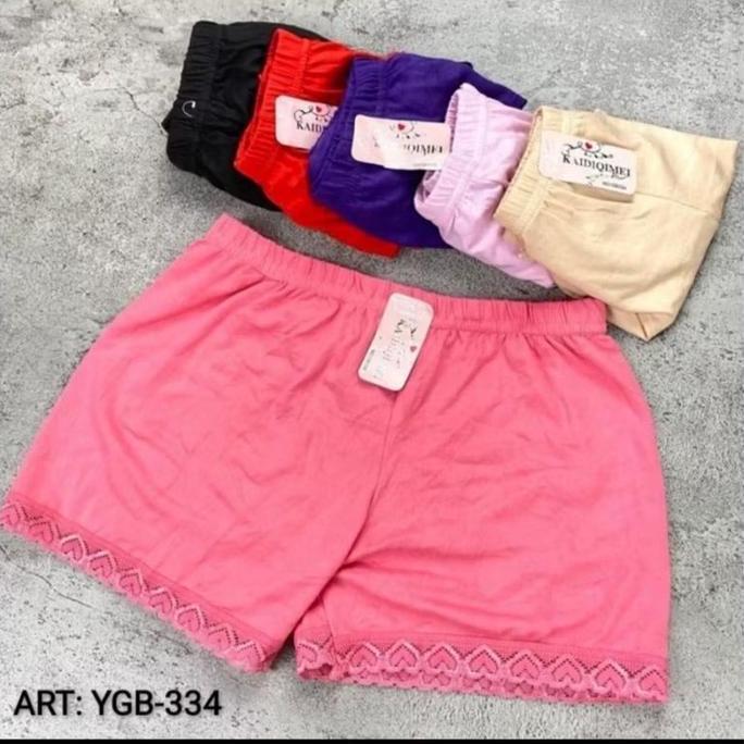 6 pcs Celana Dalam Wanita Strit Sort Renda Bawah Nyaman Katun