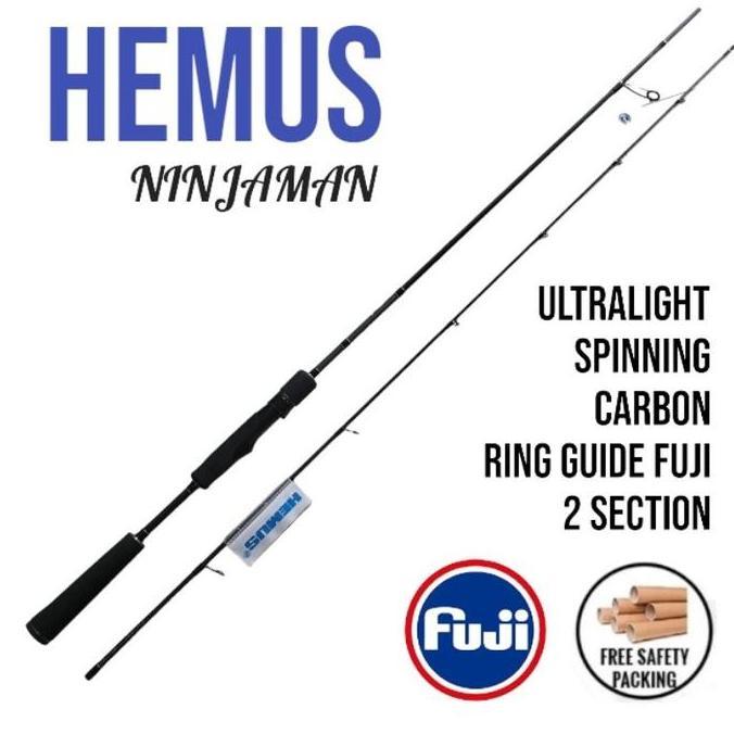 TERBARU - Joran UL Hemus NINJAMAN Carbon - Ring Fuji