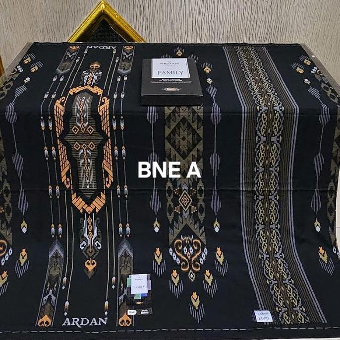 sarung ardan family terbaru rayon print bukan songket warna & husus hitam keren