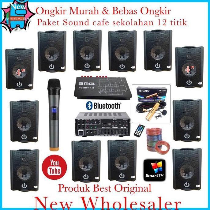 paket sound speaker 12 titik cafe Restoran sekolahan crimson dusenberg terlaris