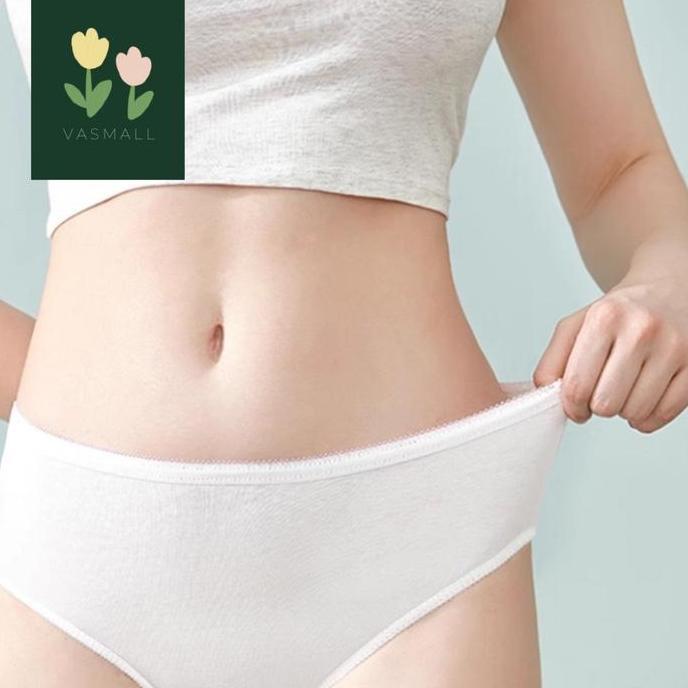 VASMALL - [ ISI 5 PCS ] CELANA DALAM SEKALI PAKAI WANITA ISI 5 PCS | CELANA DALAM DISPOSABLE