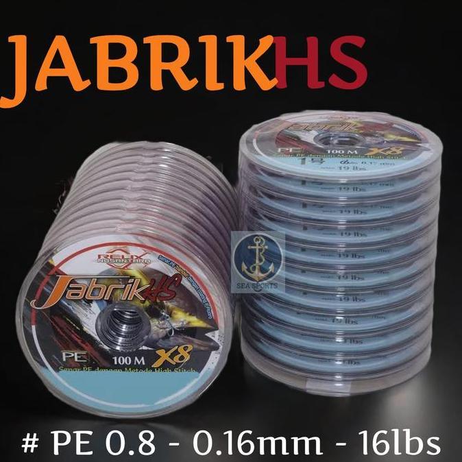 Senar PE Jabrik HS X8 Jabrik 100 Meter PE Relix Nusantara PE Connecting