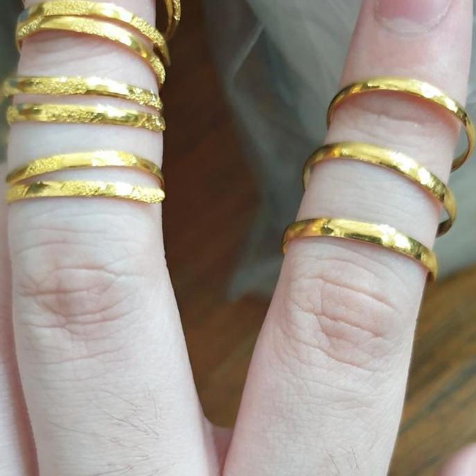 Gasajasii- Cincin Susun 1Gr 1 Gram 1G 24K 24Karat 24 Karat 99% Emas Asli 1Gr Gold