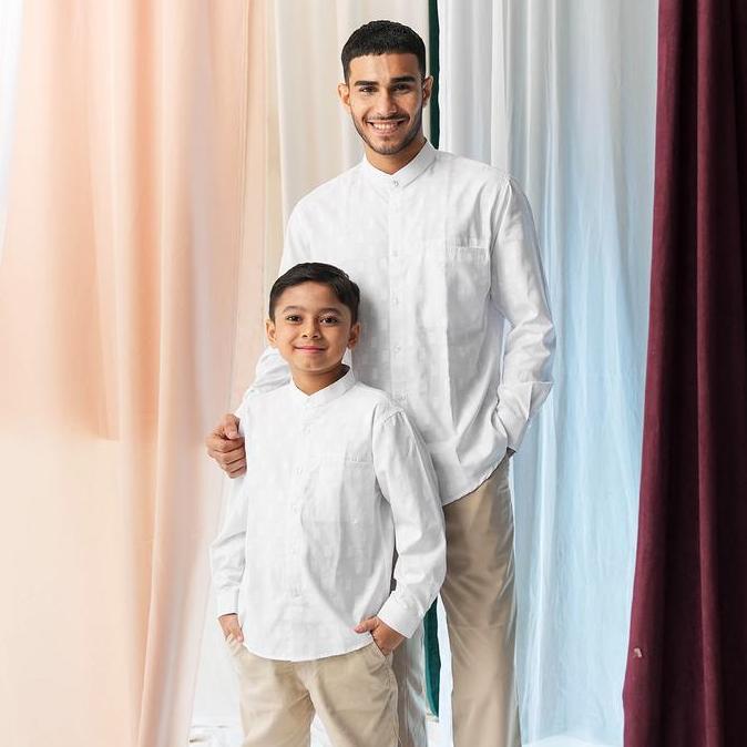 Casella Baju Koko Anak Laki Laki Lengan Panjang | Koko Couple Ayah-Anak Nizar Edition