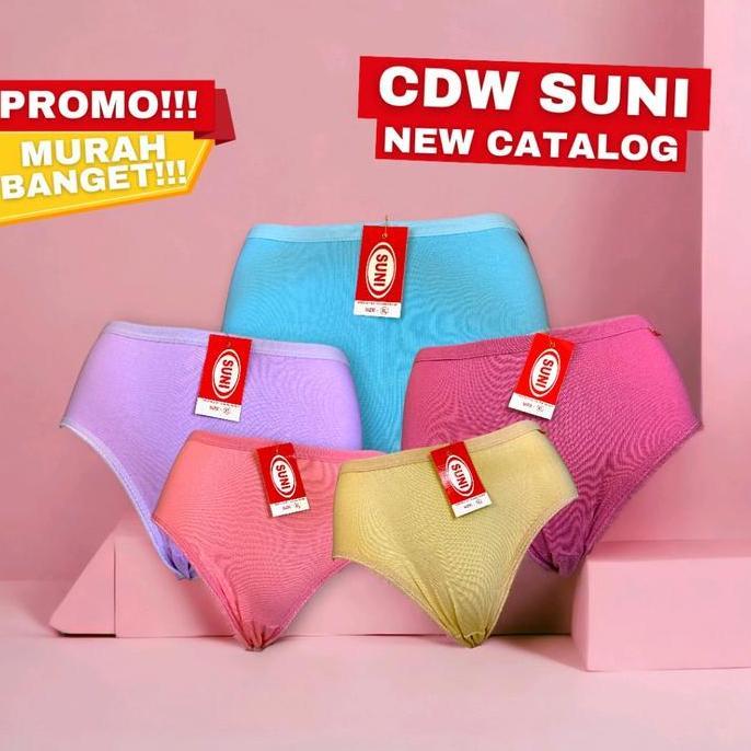 6 pcs cd mirip polos jumbo nyaman | celana dalam wanita mirip/suni Katun Polos Seksi
